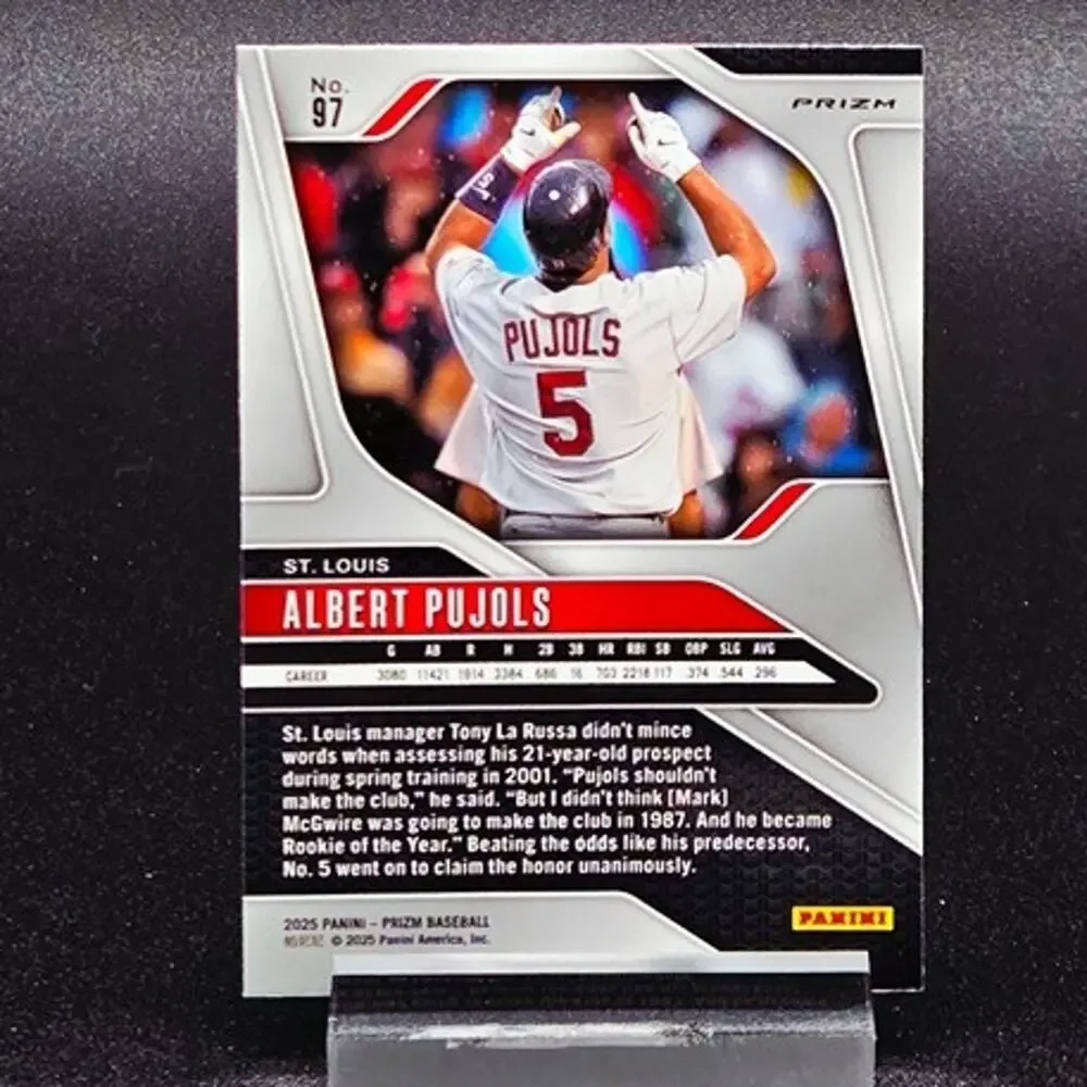 Albert Pujols Topps Chrome Purple Refractor Ice Prizm Dodgers Cardinals Star